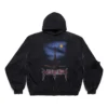 Hoodie com capuz Paris Moon sem bolsos, tamanho grande «Black Faded» 744462TOVE31055