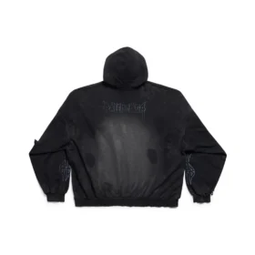 Hoodie com capuz Paris Moon sem bolsos, tamanho grande «Black Faded» 744462TOVE31055