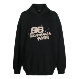 Hoodie com ícone BB Icon desenhado à mão, corte largo, «Preto» 620973TNVQ11059