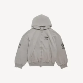 Hoodie com fecho de correr regular para homem da WFP em cinzento Balenciaga