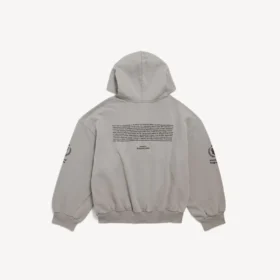 Hoodie com fecho de correr regular para homem da WFP em cinzento Balenciaga