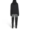 Hoodie com fecho e nota adesiva, corte médio «Preto Desbotado» 744457TOVD31055