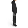 Hoodie com fecho e nota adesiva, corte médio «Preto Desbotado» 744457TOVD31055