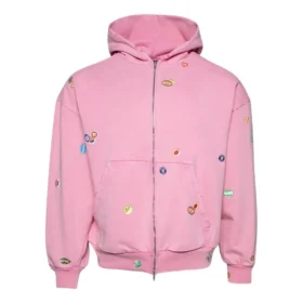 Hoodie com fecho «Faded Dirty Pink» 803264TRVS59568