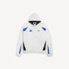 Hoodie com fecho oversized da Balenciaga para homem | Colaboração com a NBA em branco/multicolorido