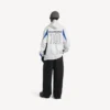 Hoodie com fecho oversized da Balenciaga para homem | Colaboração com a NBA em branco/multicolorido