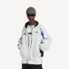 Hoodie com fecho oversized da Balenciaga para homem | Colaboração com a NBA em branco/multicolorido