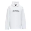 Hoodie com logótipo esbatido e efeito desgastado «Branco» 661711TKVD69040