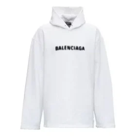 Hoodie com logótipo esbatido e efeito desgastado «Branco» 661711TKVD69040