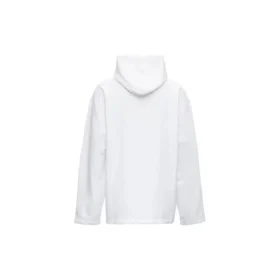 Hoodie com logótipo esbatido e efeito desgastado «Branco» 661711TKVD69040