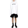 Hoodie com logótipo esbatido e efeito desgastado «Branco» 661711TKVD69040