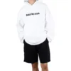 Hoodie com logótipo esbatido e efeito desgastado «Branco» 661711TKVD69040