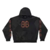 Hoodie Crypto, corte médio «Black Faded» 742603TOVN71055