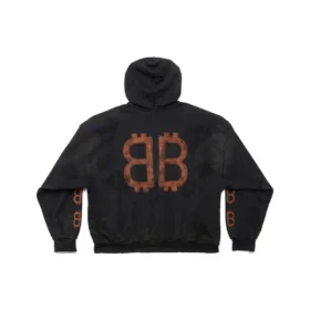 Hoodie Crypto, corte médio «Black Faded» 742603TOVN71055