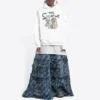 Hoodie de algodão Balenciaga x THE SIMPSONS, corte largo “Branco” 675003TLVG89016