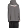 Hoodie de corte largo Political Campaign «Cinza» 620973TNVG6