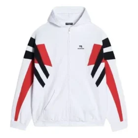 Hoodie desportivo com fecho em zíper «Branco, Preto, Vermelho» 675330TLVA39028