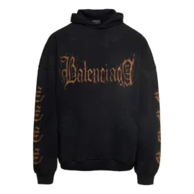 Hoodie Heavy Metal em algodão «Preto Desbotado» 739024-TOVD8-1055