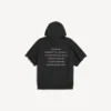 Hoodie masculino «The Song of the Highest Tower» com mangas cortadas, em preto