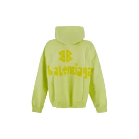 Hoodie Oversized com Bolso Rasgado Tape Type «Amarelo Fluo» 744441TOVB17204