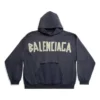 Hoodie Oversized com Bolso Rasgado Tape Type «Azul-marinho» 744441TOVB14140