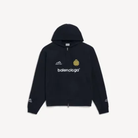 Hoodie oversized com capuz e fecho de correr para homem, em preto Hoodie oversized com capuz e fecho de correr para homem, em preto