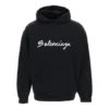Hoodie Oversized com Capuz e Logótipo em Script «Black White» 674986TMVB51070