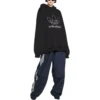 Hoodie oversized com logótipo Balenciaga x adidas «Preto Branco» 712396TNVA91070