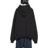 Hoodie oversized com logótipo Balenciaga x adidas «Preto Branco» 712396TNVA91070