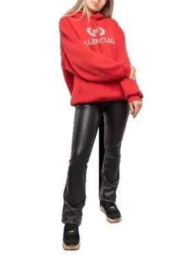Hoodie Oversized de Algodão com Logótipo BB «Vermelho» 547765TCV316400