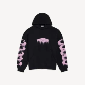 Hoodie para homem «Wet Brush», corte médio, na cor preta