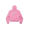 Hoodie Paris Strass com fecho completo, corte justo «Rosa Desbotado» 811611TRVL49568