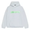 Hoodie Slime de corte largo «Cinza-verde» 674986TLVF21203