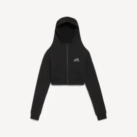 Hoodie «Techwear Cocoon» para mulher, em preto