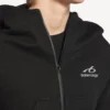 Hoodie «Techwear Cocoon» para mulher, em preto