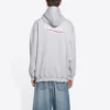 Hoodie with political campaign capuz, medium cut «Gray» 600583TKVI91379