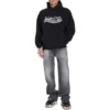 Hoodie with political campaign design drawn by hand «Black» 739024TNVE91197