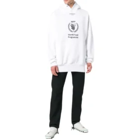 Hoodies Balenciaga x Programa Alimentar Mundial «Branco Preto» 541870TCV343307