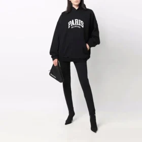 Hoodies Cities Paris de corte largo «Preto Branco» 674986TLVL81070