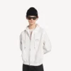 Hoodies com capuz e fecho de correr para homem, em branco
