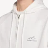 Hoodies com capuz e fecho de correr para homem, em branco