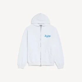 Hoodies com capuz e fecho de correr para mulher, em branco