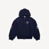 Hoodies com capuz e fecho de correr WFP para homem, em azul-marinho