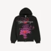 Hoodies com capuz e fecho «Dream» para mulher, em preto