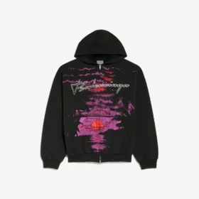 Hoodies com capuz e fecho «Dream» para mulher, em preto