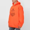 Hoodies com capuz «Hi My Name Is» «Laranja fluorescente/Preto» 651799TKVK57513