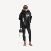 Hoodies femininos de corte descontraído em preto