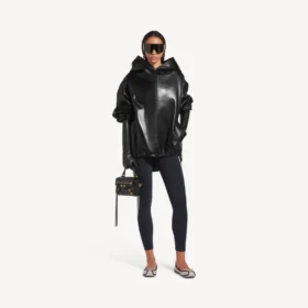 Hoodies femininos de corte descontraído em preto