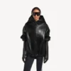 Hoodies femininos de corte descontraído em preto