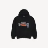Hoodies para homens, corte médio, com estampado «Bumper Stickers», em preto